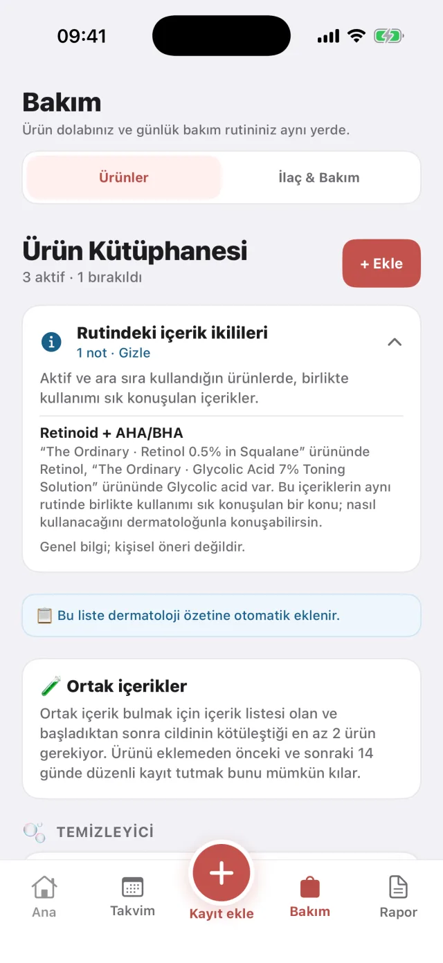 Ürün kütüphanesi ve içerik ikilisi notu